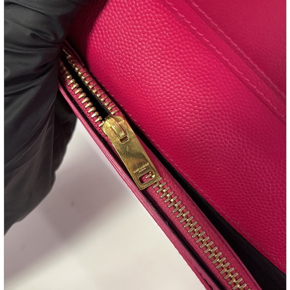 Pink Quilted Leather Wallet by Yves Saint Laurent & COA - Picture 4 of 11
